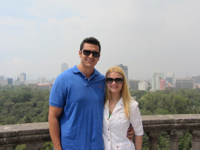 My husband and I in Mexico City, July 2012.